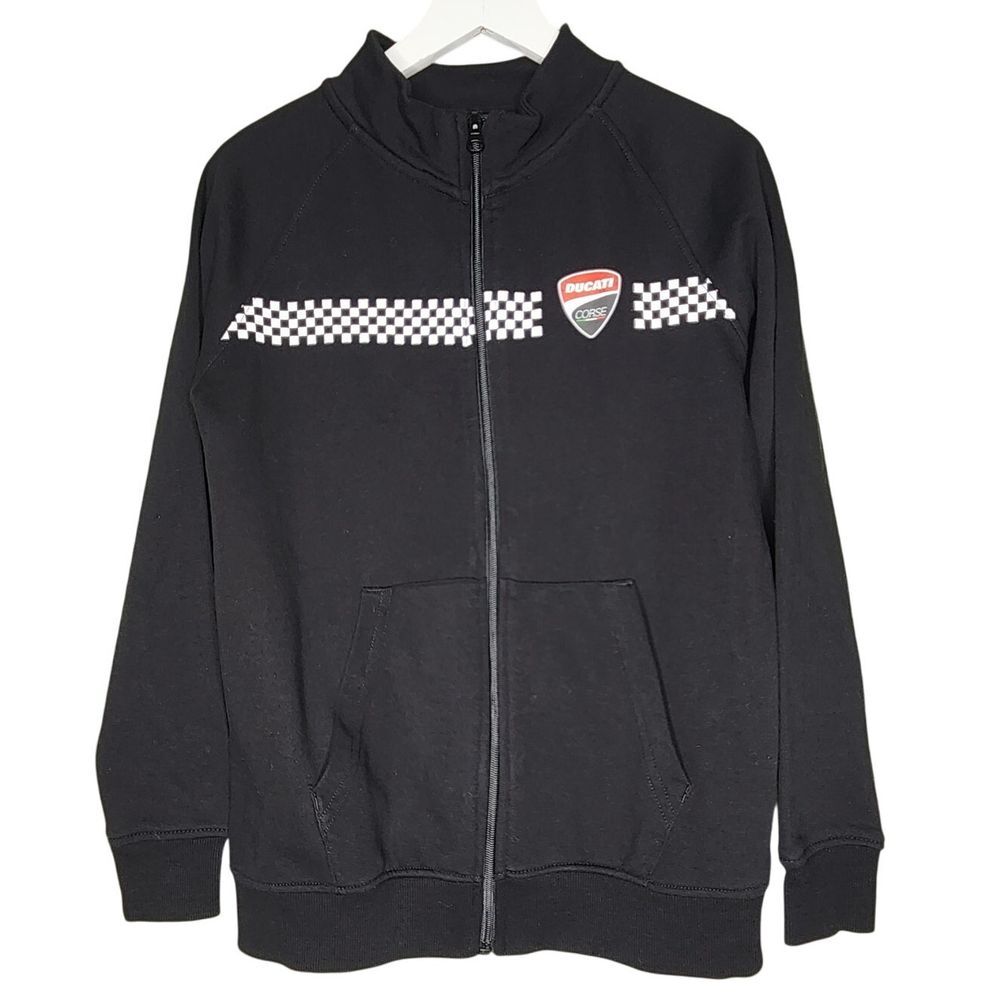Ducati‎ Corse Kids Sweatshirt Youth 11/12 Black Full Zip Motorbike Motorcycle